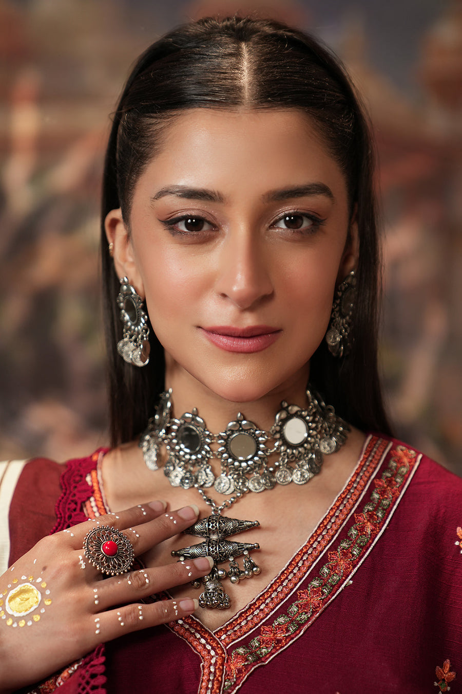 Zellbury Winter Unstitched Embroidered Khaddar 3Pc Suit WUW24E30411