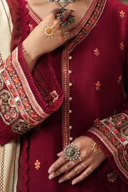 Zellbury Winter Unstitched Embroidered Khaddar 3Pc Suit WUW24E30411