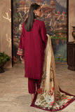 Zellbury Winter Unstitched Embroidered Khaddar 3Pc Suit WUW24E30411