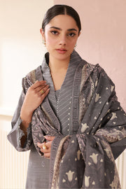 Zellbury Winter Vol-04 Embroidered Khaddar Unstitched 3Pc Suit WUW24E30412