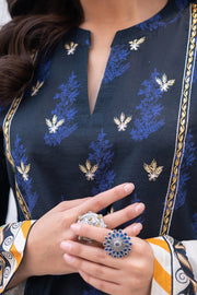 Zellbury Winter Vol-04 Embroidered Khaddar Unstitched 3Pc Suit WUW24E30475
