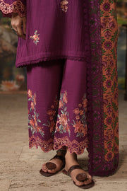 Zellbury Winter Unstitched Embroidered Khaddar 3Pc Suit WUW24E30487