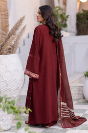 Zellbury Winter Unstitched Embroidered Viscose 3Pc Suit WUW24E30492