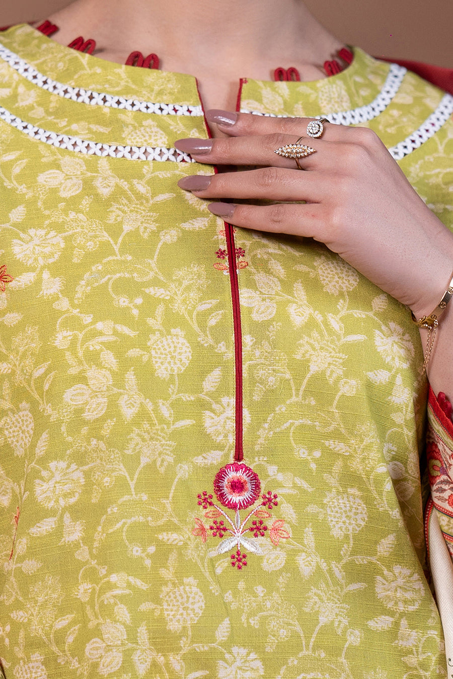 Zellbury Winter Vol-04 Embroidered Khaddar Unstitched 3Pc Suit WUW24E30535