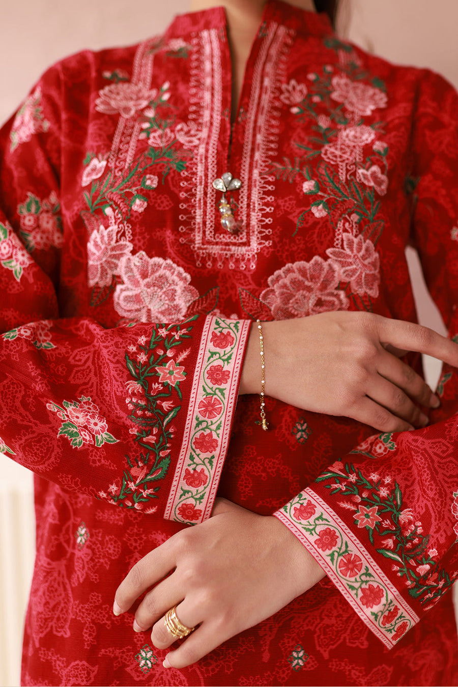 Zellbury Winter Vol-04 Embroidered Khaddar Unstitched 3Pc Suit WUW24E30536