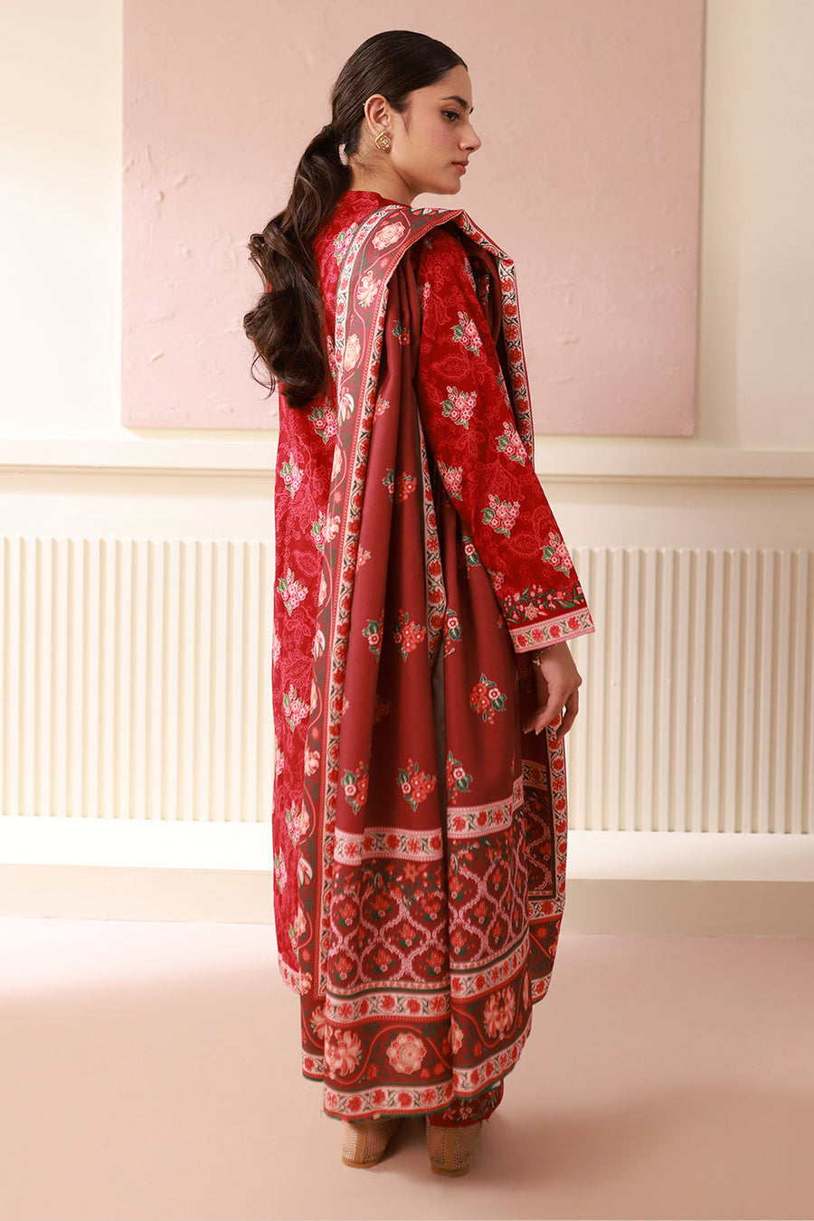 Zellbury Winter Vol-04 Embroidered Khaddar Unstitched 3Pc Suit WUW24E30536