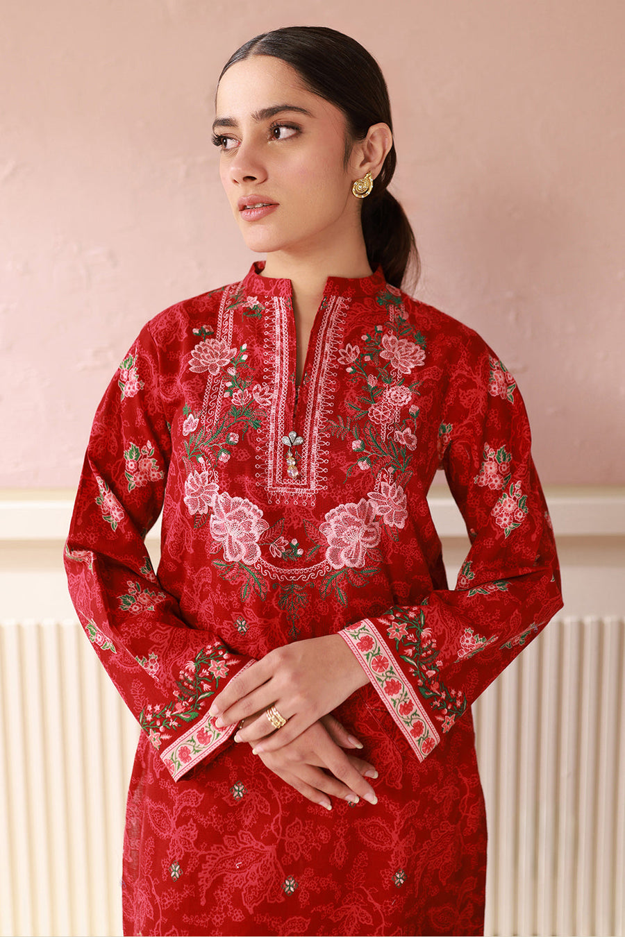 Zellbury Winter Vol-04 Embroidered Khaddar Unstitched 3Pc Suit WUW24E30536