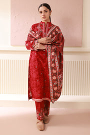 Zellbury Winter Vol-04 Embroidered Khaddar Unstitched 3Pc Suit WUW24E30536