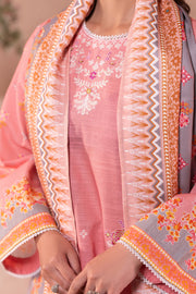 Zellbury Winter Unstitched Embroidered Khaddar 3Pc Suit WUW24E30590