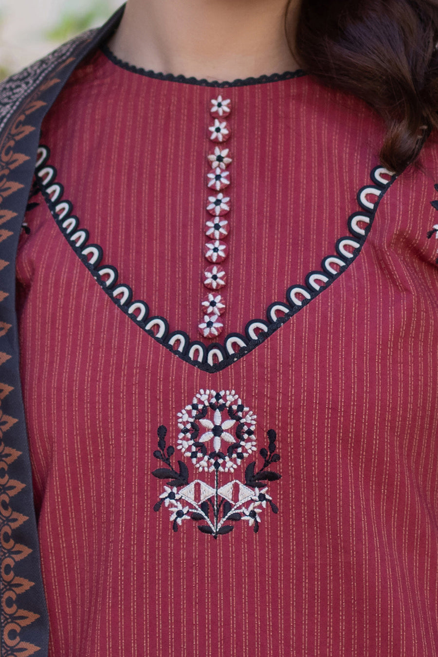 Zellbury Winter Vol-04 Embroidered Khaddar Unstitched 3Pc Suit WUW24E30594