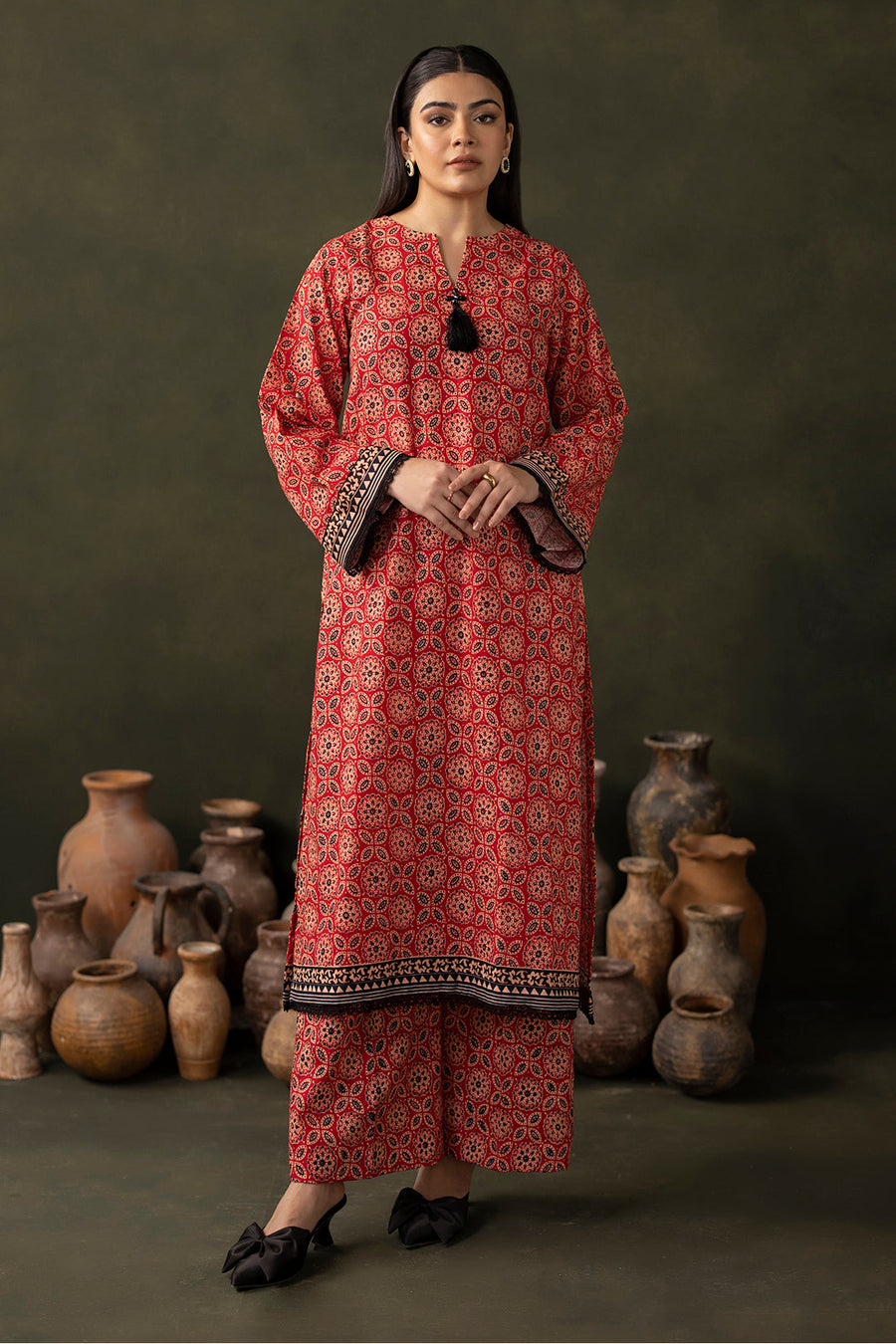 Zellbury Winter Unstitched Printed Khaddar 2Pc Suit WUW24X20167B