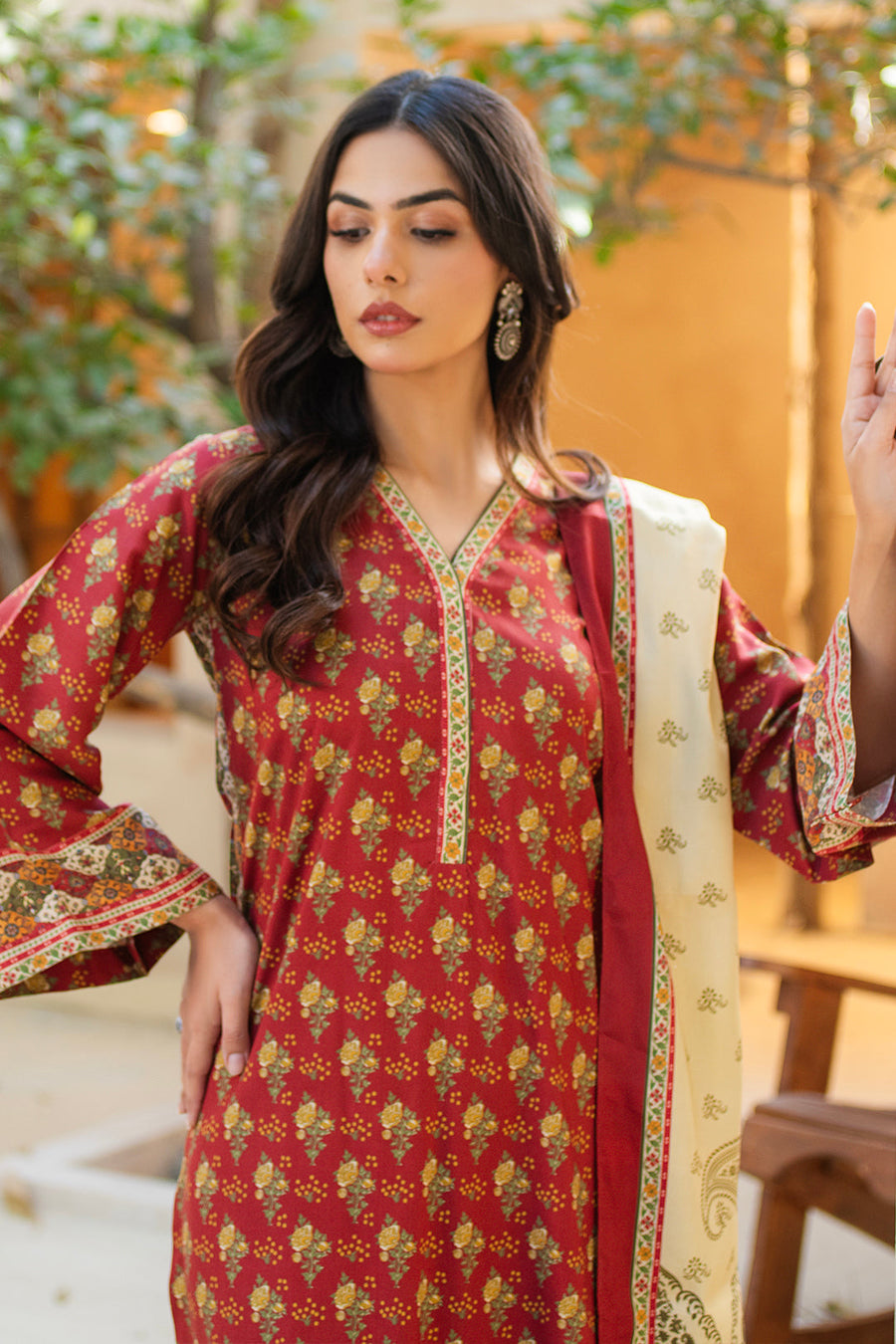 Zellbury Winter Unstitched Printed Viscose 2Pc Suit WUW24X20499