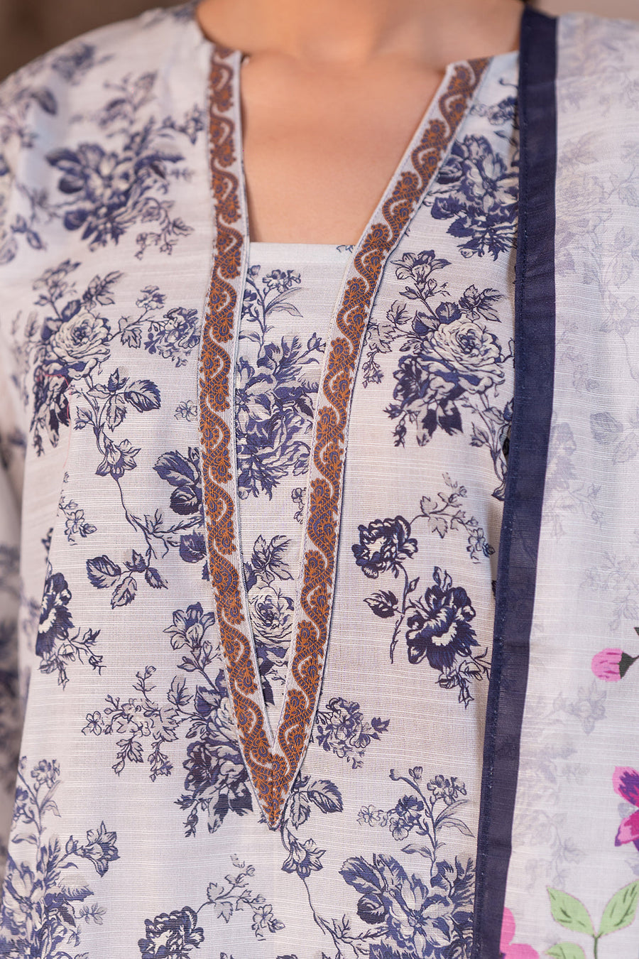 Zellbury Winter Unstitched Printed Khaddar 2Pc Suit WUW24X20547