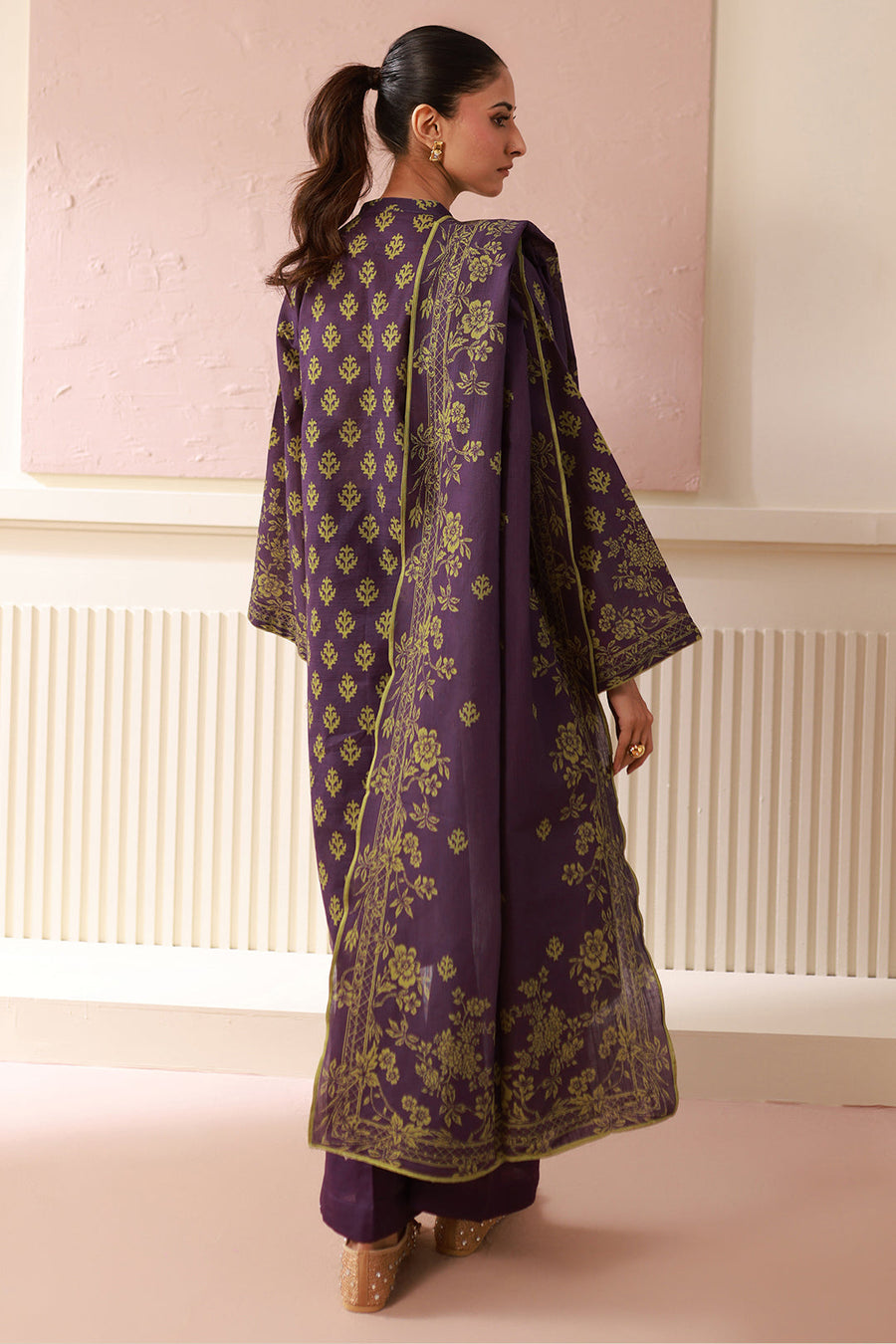 Zellbury Winter Unstitched Printed Khaddar 2Pc Suit WUW24X20549