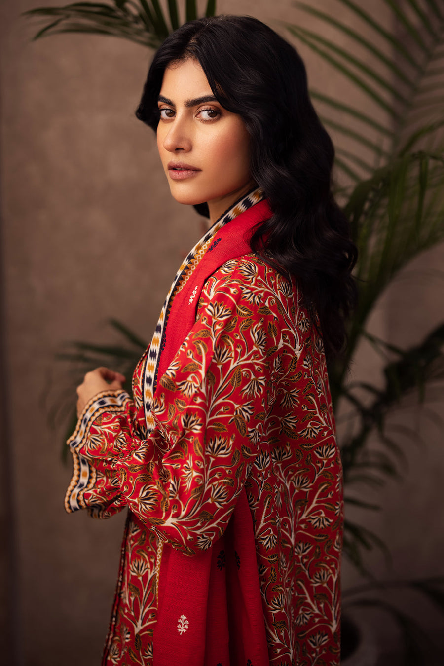 Zellbury Winter Printed Khaddar Unstitched 3Pc Suit WUW24X30189