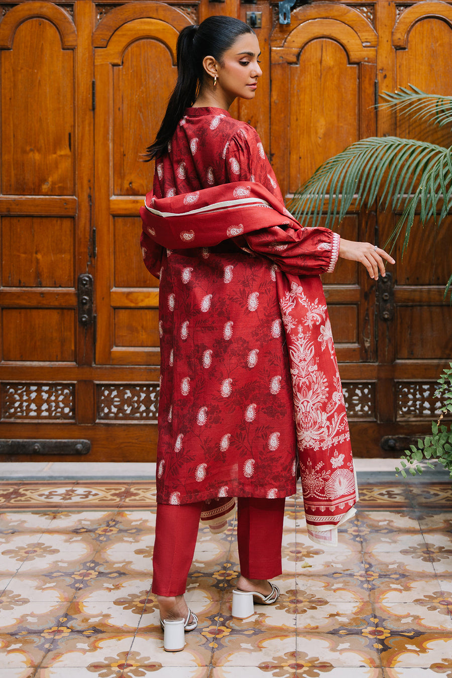 Zellbury Winter Unstitched Printed Khaddar 3Pc Suit WUW24X30193