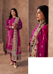 Zellbury Winter Unstitched Printed Khaddar 3Pc Suit WUW24X30196