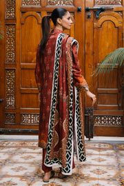 Zellbury Winter Unstitched Printed Viscose 3Pc Suit WUW24X30208