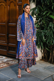 Zellbury Winter Unstitched Printed Viscose 3Pc Suit WUW24X30215