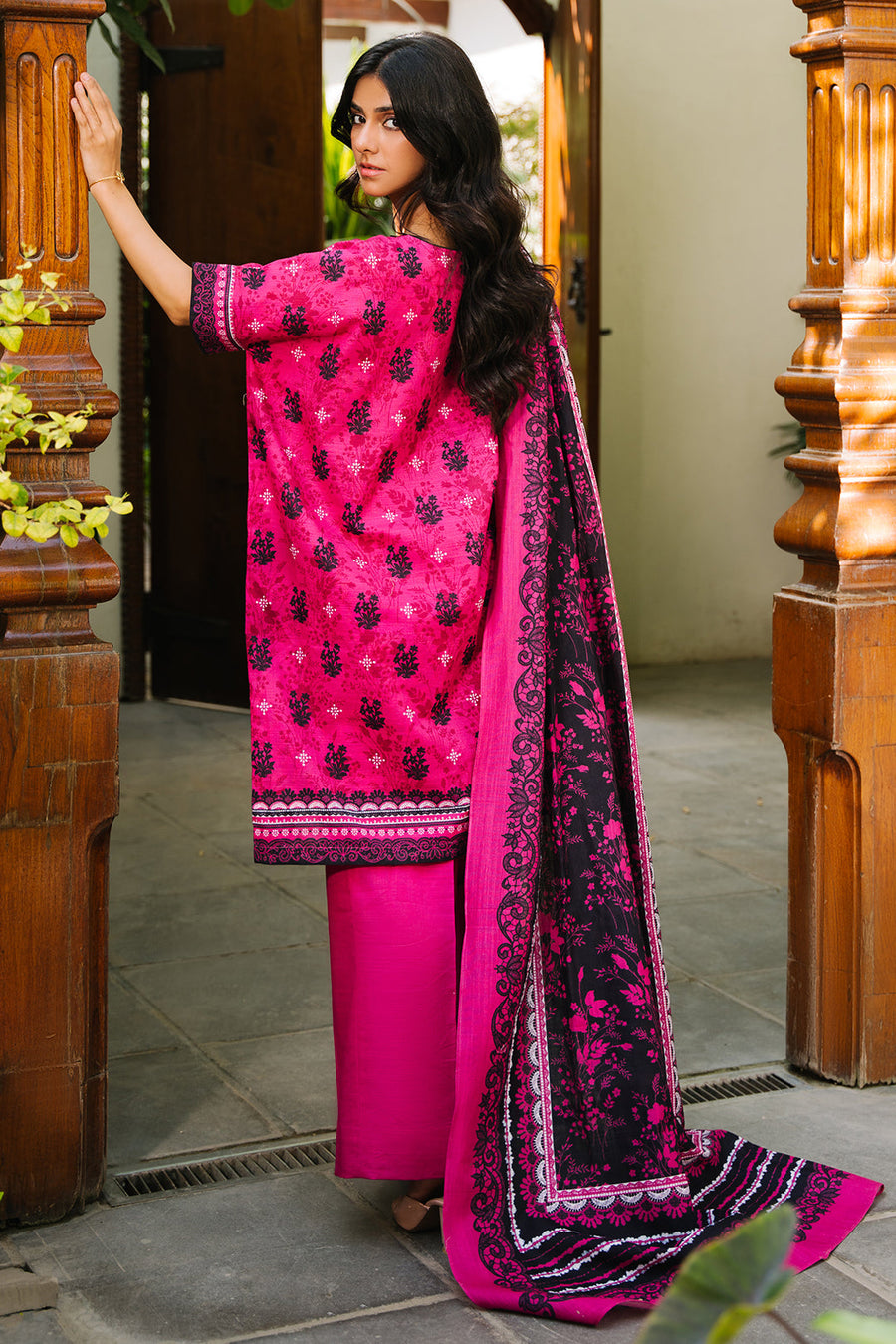 Zellbury Winter Unstitched Printed Khaddar 3Pc Suit WUW24X30272