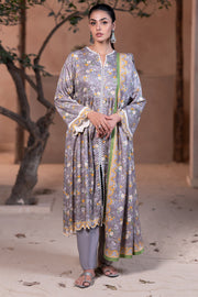 Zellbury Winter Unstitched Printed Cotail 3Pc Suit WUW24X30469