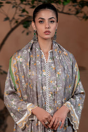 Zellbury Winter Unstitched Printed Cotail 3Pc Suit WUW24X30469