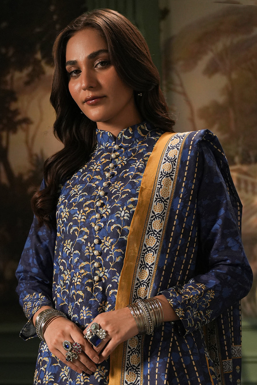 Zellbury Winter Vol-02 Unstitched Printed Khaddar 3Pc Suit WUW24X30471