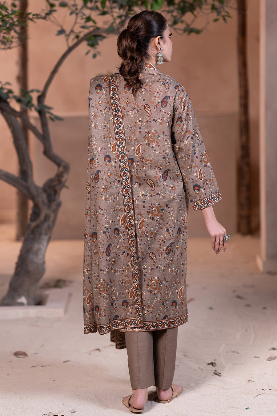 Zellbury Winter Vol-02 Unstitched Printed Khaddar 3Pc Suit WUW24X30508