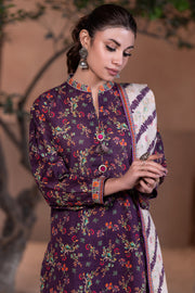 Zellbury Winter Vol-02 Unstitched Printed Khaddar 3Pc Suit WUW24X30509