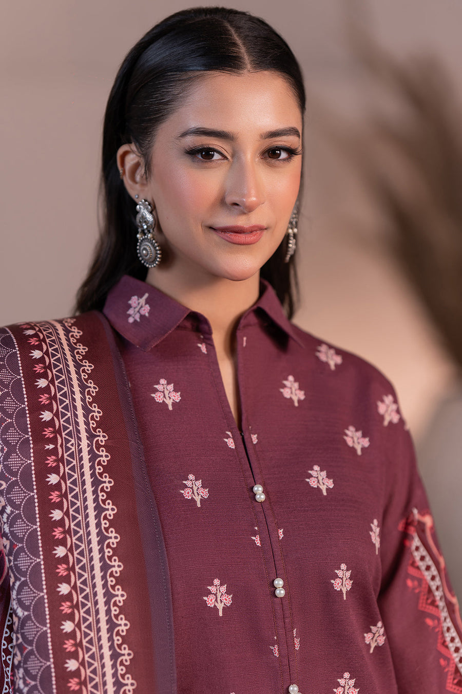 Zellbury Winter Vol-02 Unstitched Printed Khaddar 3Pc Suit WUW24X30520