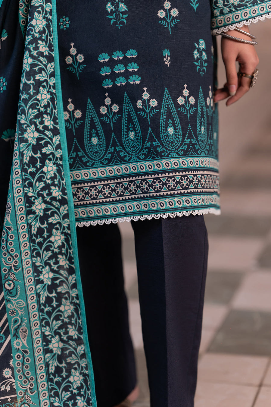 Zellbury Winter Vol-02 Unstitched Printed Khaddar 3Pc Suit WUW24X30523