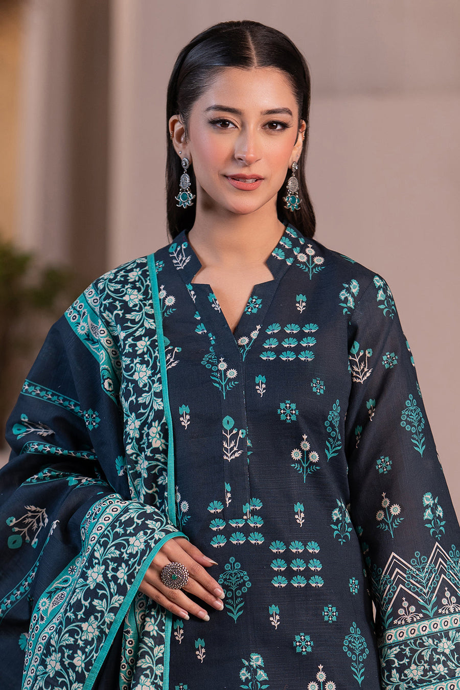 Zellbury Winter Vol-02 Unstitched Printed Khaddar 3Pc Suit WUW24X30523