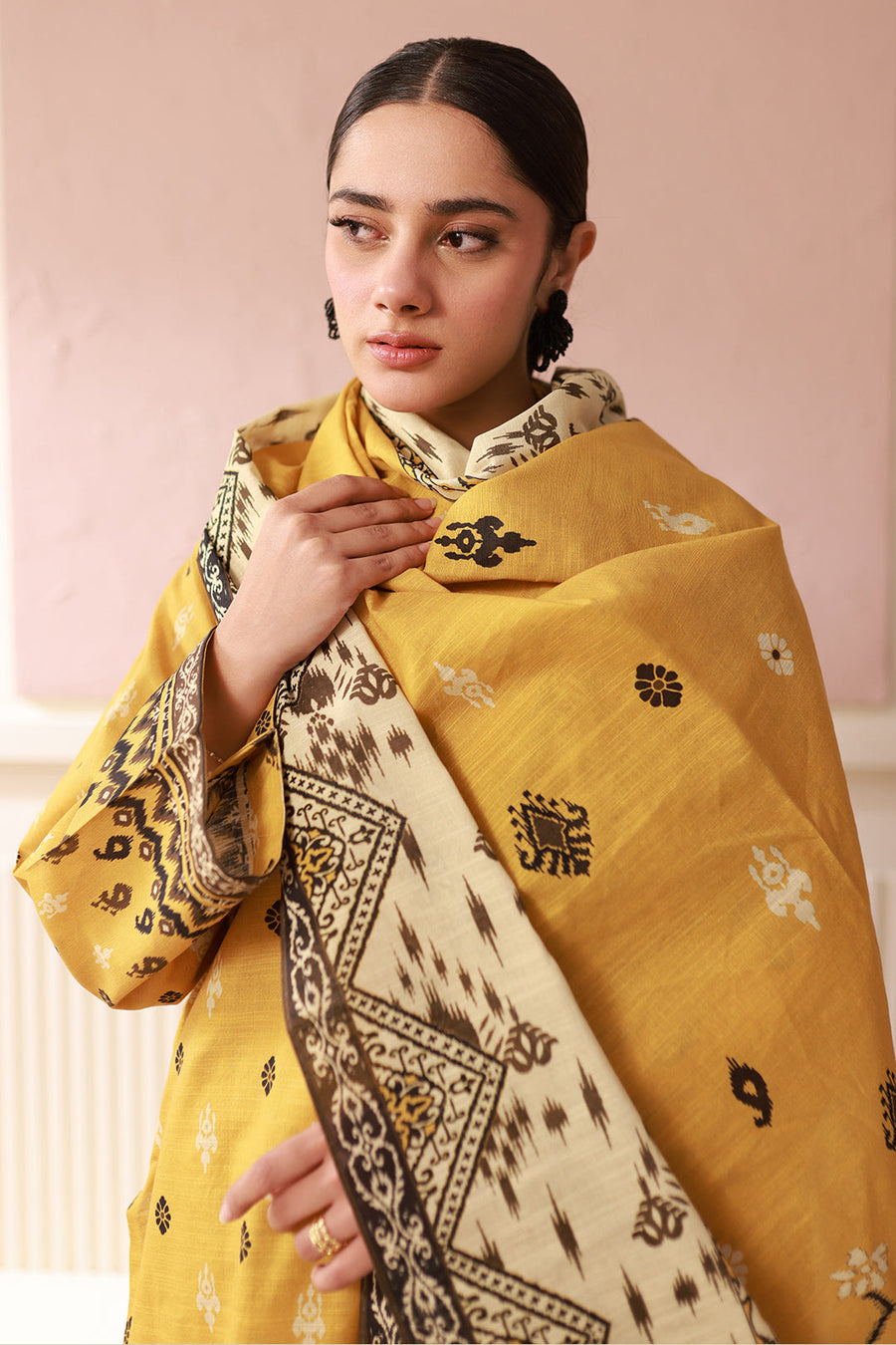 Zellbury Winter Vol-02 Unstitched Printed Khaddar 3Pc Suit WUW24X30524