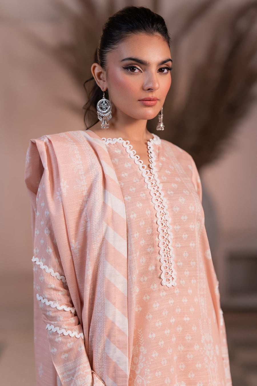 Zellbury Winter Unstitched Printed Khaddar 3Pc Suit WUW24X30529