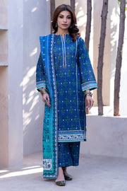 Zellbury Winter Unstitched Printed Viscose 3Pc Suit WUW24X30531