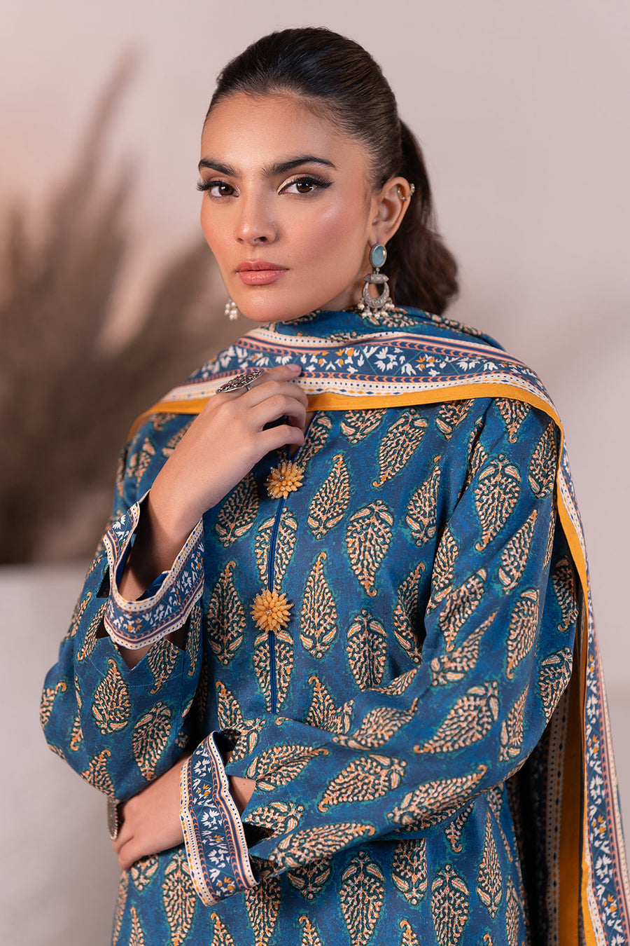 Zellbury Winter Unstitched Printed Viscose 3Pc Suit WUW24X30532