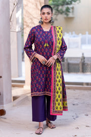 Zellbury Winter Vol-02 Unstitched Printed Khaddar 3Pc Suit WUW24X30561