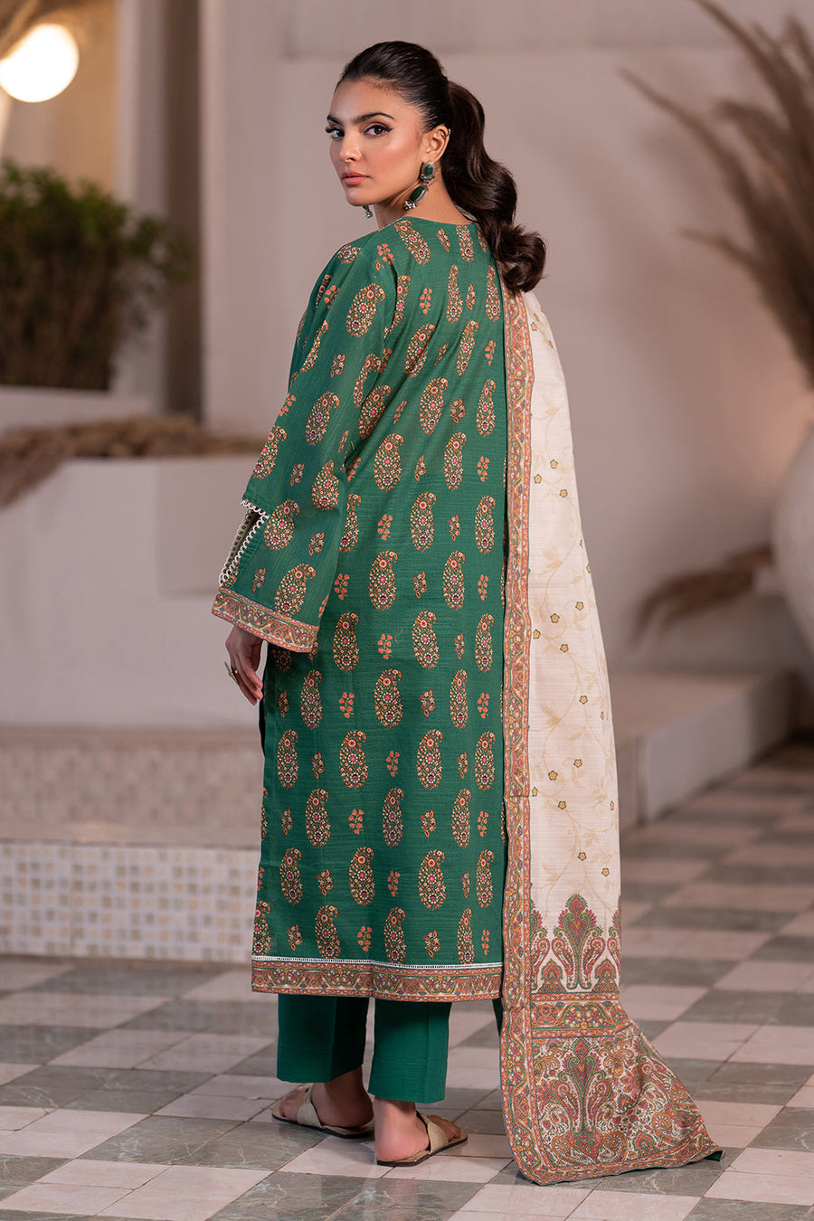 Zellbury Winter Vol-02 Unstitched Printed Khaddar 3Pc Suit WUW24X30566