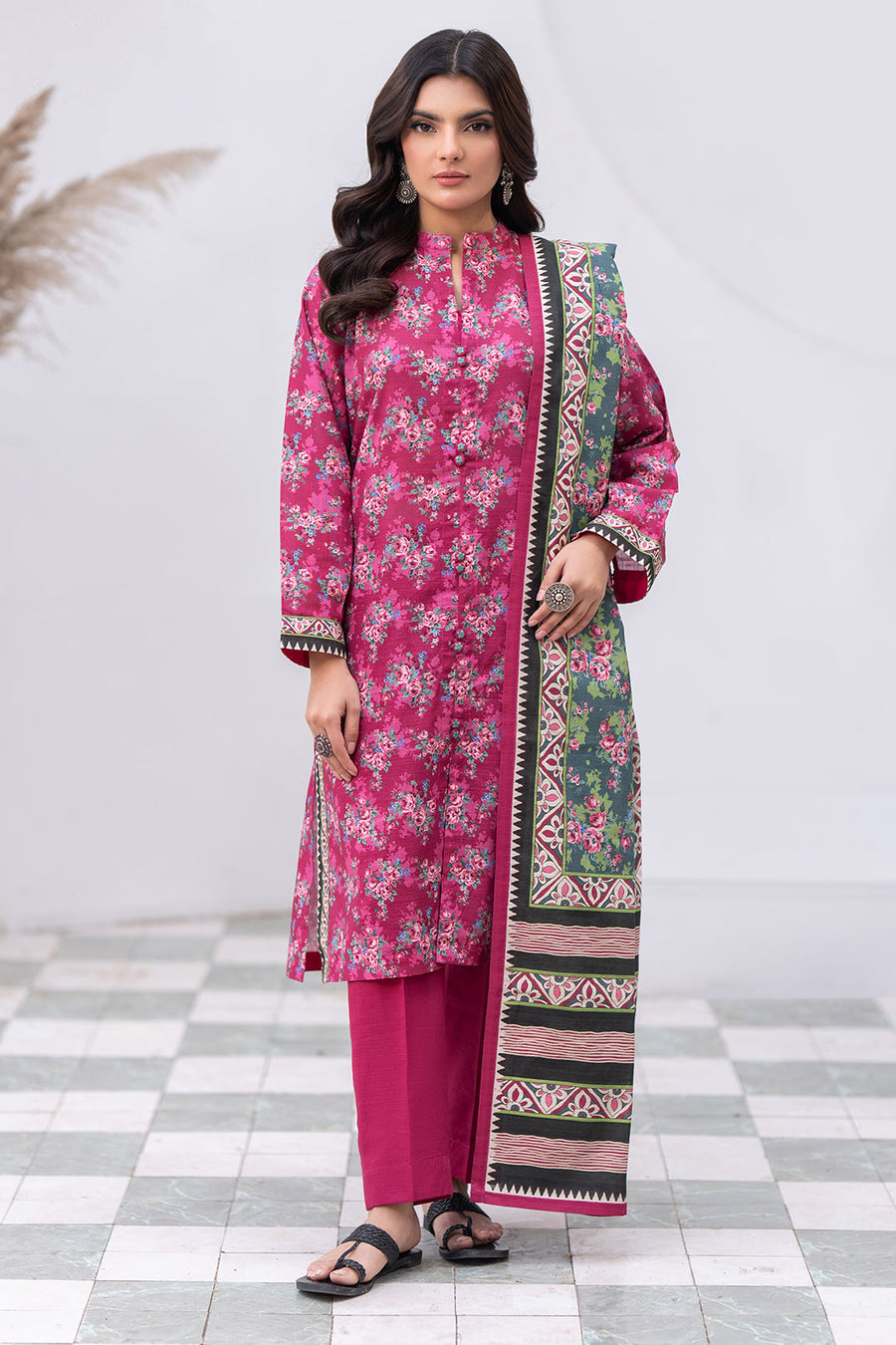 Zellbury Winter Vol-02 Unstitched Printed Khaddar 3Pc Suit WUW24X30568
