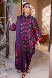 Zellbury Winter Vol-02 Unstitched Printed Viscose 3Pc Suit WUW24X30569