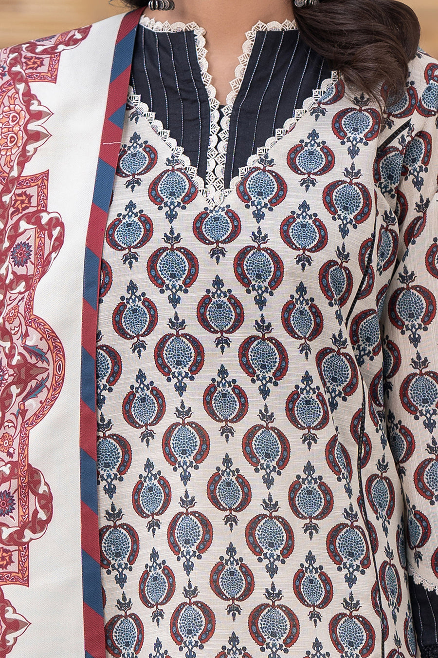 Zellbury Winter Vol-02 Unstitched Printed Khaddar 3Pc Suit WUW24X30571