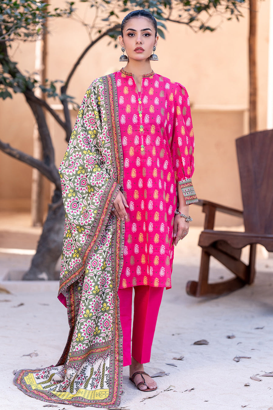 Zellbury Winter Vol-02 Unstitched Printed Khaddar 3Pc Suit WUW24X30572