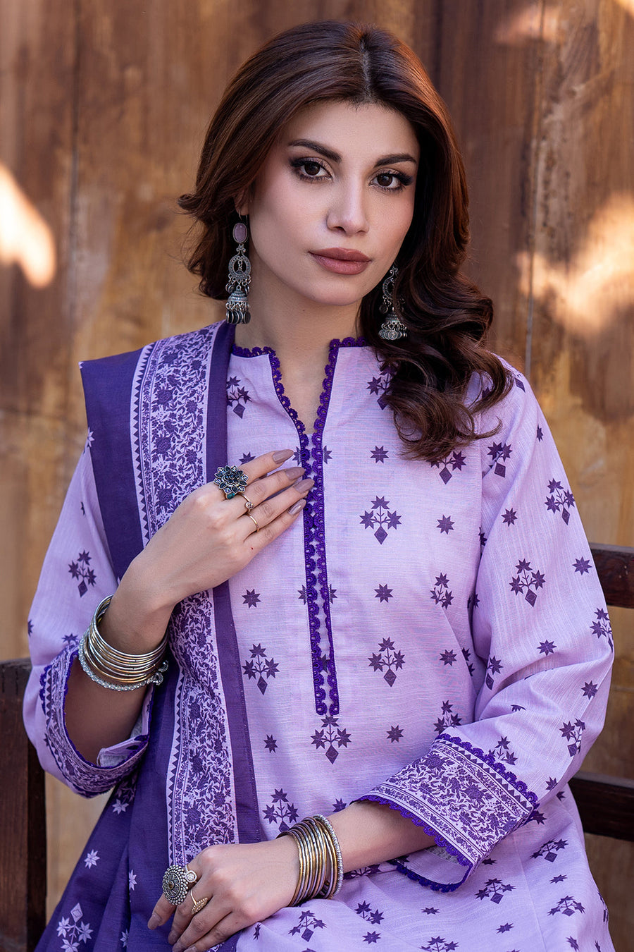 Zellbury Winter Vol-02 Unstitched Printed Karandi 3Pc Suit WUW24X30582