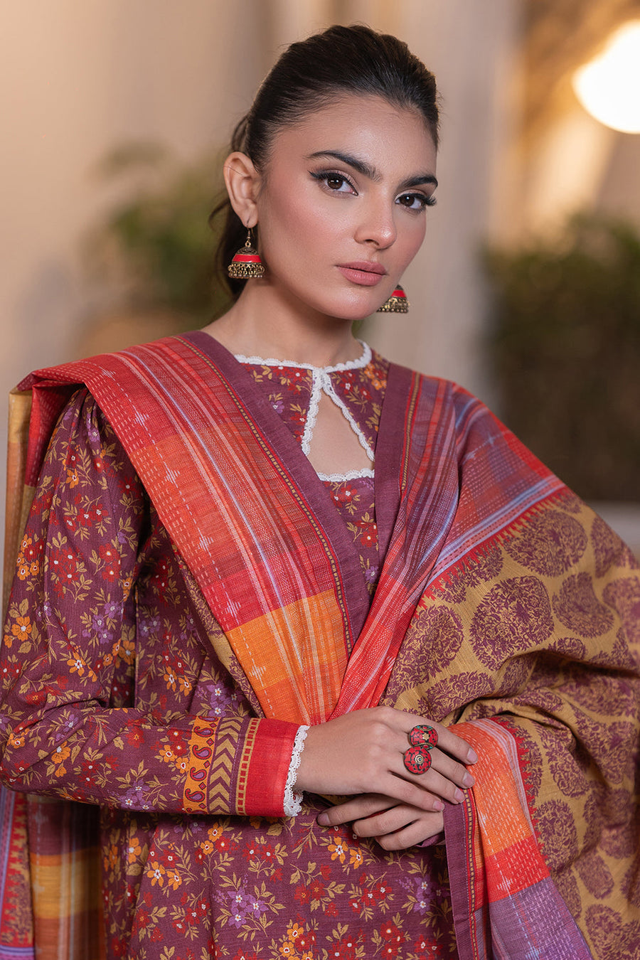Zellbury Winter Vol-03 Unstitched Printed Viscose 3Pc Suit WUW24X30585