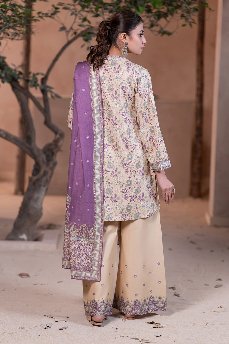Zellbury Winter Unstitched Printed Viscose 3Pc Suit WUW24X30586