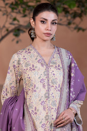 Zellbury Winter Unstitched Printed Viscose 3Pc Suit WUW24X30586