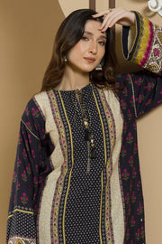 Zellbury Winter Vol-03 Unstitched Embroidered Linen 2Pc Suit WUW25E20094