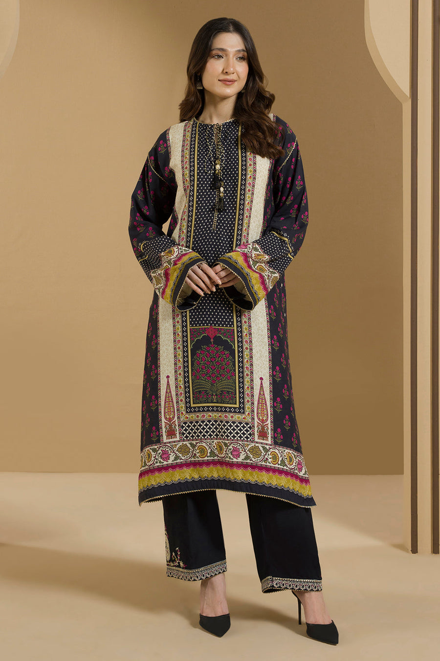 Zellbury Winter Vol-03 Unstitched Embroidered Linen 2Pc Suit WUW25E20094