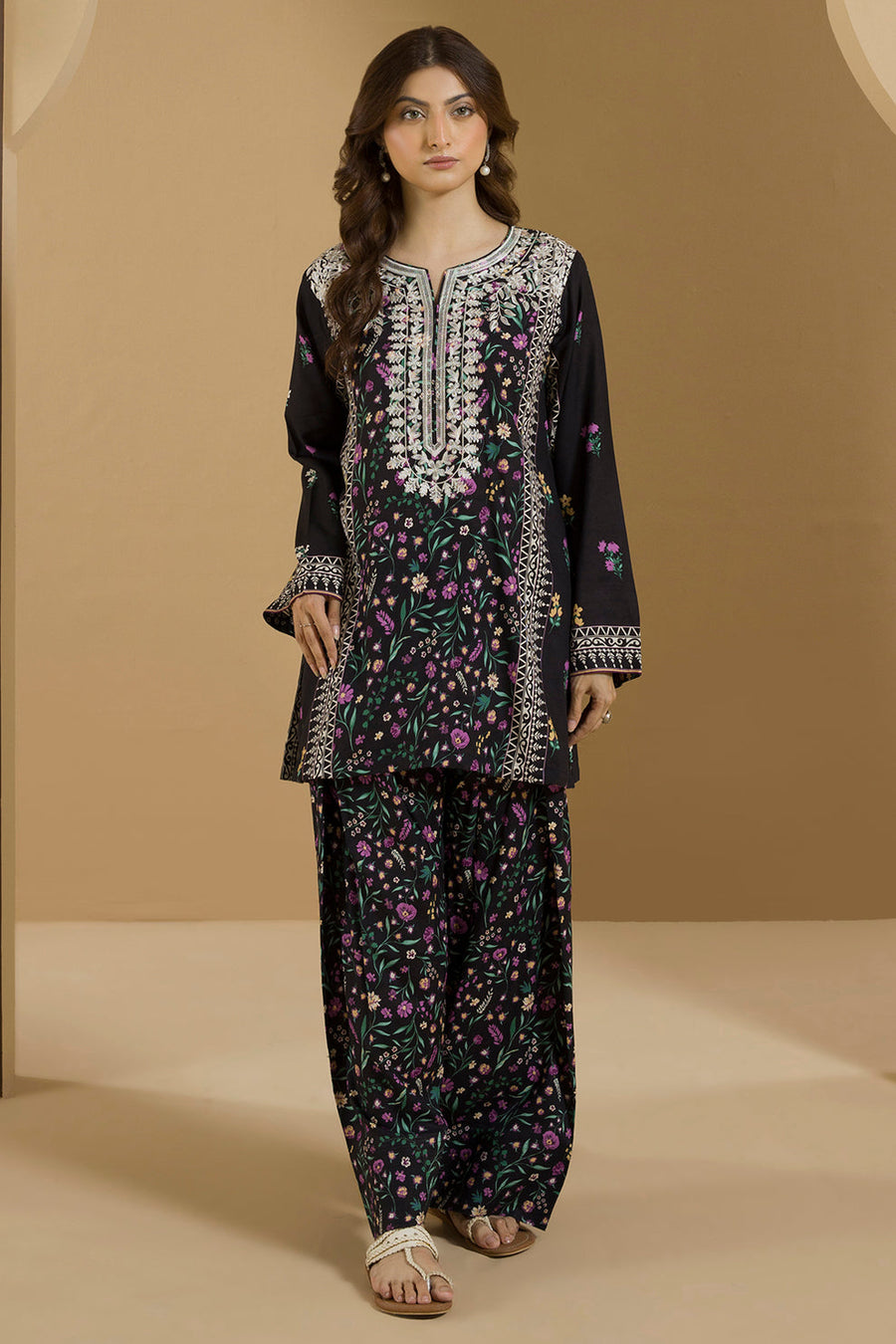 Zellbury Winter Vol-03 Unstitched Embroidered Linen 2Pc Suit WUW25E20095
