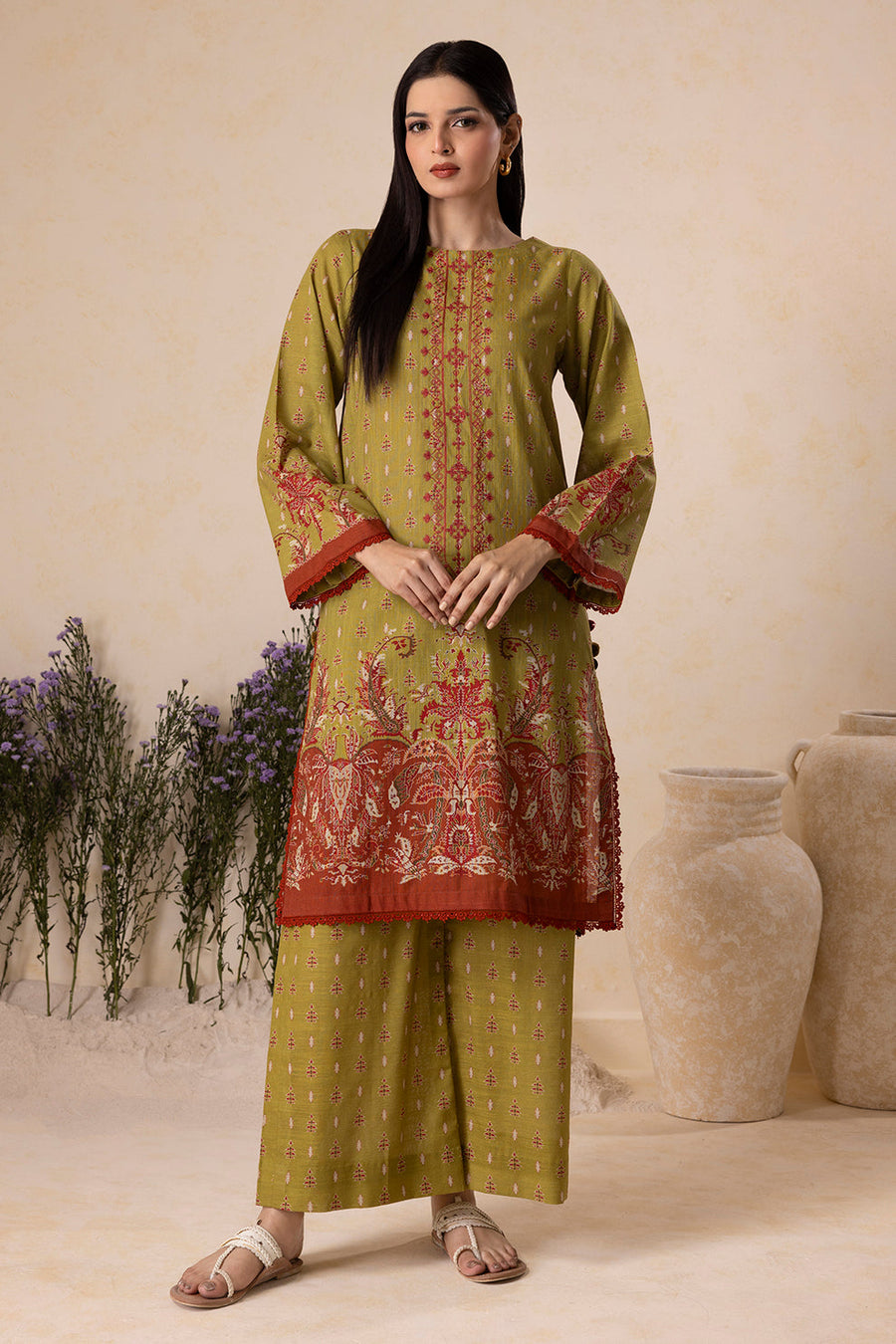 Zellbury Winter Vol-04 Embroidered Khaddar Unstitched 2Pc Suit WUW25E20130